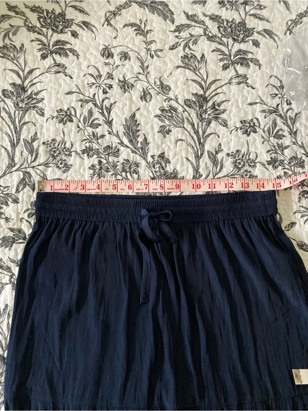 J. Jill Navy Tiered Midi Skirt